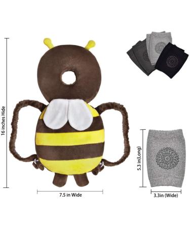 Okydoky Baby Safe Protector Cushion & Baby Knee Pads for Crawling Adjustable Toddlers Safety Pad Backpack Baby Back Protection for Crawling & Walking Bee.CA - Buy Online on GoSupps.com