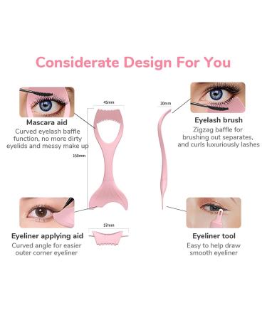 Silicone Mascara Shield Applicator Guard for Precise Lash Application - Pink | Reusable Eyeliner Tool for Upper and Lower Lashes - 0.96oz - Buy Online on GoSupps.com
