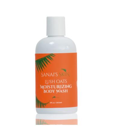 Sanai's Skin Moisturizing Body Wash Lush Oats Moisturizing Body Wash | Made with Sunfower Oil Rosemary & Oatmeal | For Dry Sensitive Skin - 8 oz