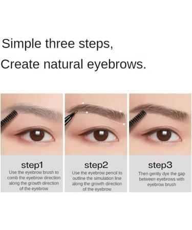 Waterproof Micro Fork Eyebrow Pencil Microblading Eyebrow Pen with 2 Fork Tips Applicator 3D Waterproof Eyebrow Pen for Creating Natural Eyebrows (#03) - Buy Online on GoSupps.com