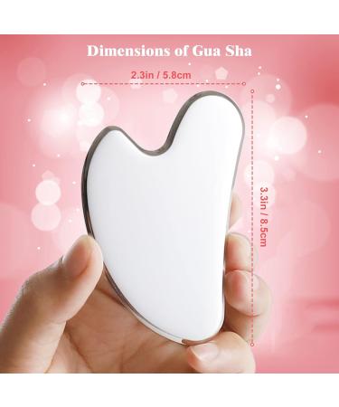 Gua Sha Stainless Steel Tool | Topnpeko Face Massager for Tension Relief & Slimming | Silver Heart Shape Beauty Tool - International Shipping - Buy Online on GoSupps.com