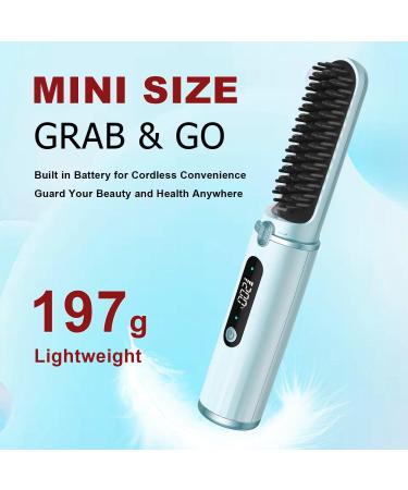 Buy Cordless Mini Straightening Brush - Fast Heating Negative Ions Portable Hair Styling for Women (Blue 2024) - International Shipping Available - Buy Online on GoSupps.com