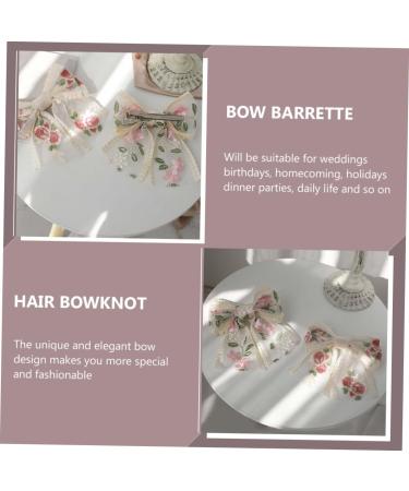 Beavorty embroidered butterfly hair clip french hair clips decorative hair clips bow for hair Bow Clip hair clips for women Fabric Hair Bow Bride Bow Barrette Back Hair Bowknot Miss bow tie - Buy Online on GoSupps.com