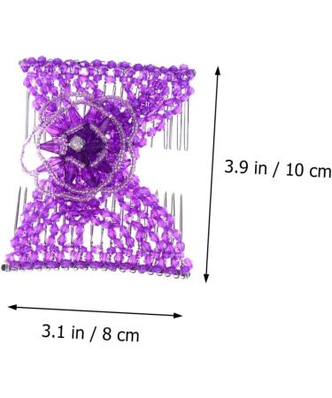 Beaupretty Hair Comb Gel Nail Polish Hair Hoop Womens Oktoberfest Accessories Short Hair Beautiful Headdress Hair Device Bday Decorations for Women Fascination Rn Beaded Headgear Purple - Buy Online on GoSupps.com