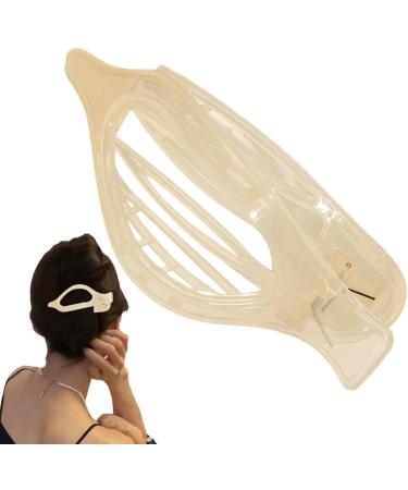 Ponytail Decorative Hair Clip Ponytail Duckbill Hairpin Long Hair Clips for Styling Long Hair Shower Clips for Teenage Girls Women Styling Translucent Large Size apricot - Buy Online on GoSupps.com