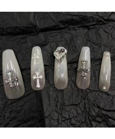 DonLeeving Cross Nail Art Charms Metal 3D Punk Nail Ornaments Manicure Nail Art Craft DIY Nail Accessories Decoration Supplies Bronze & Antique Silver 80.0 count - Buy Online on GoSupps.com