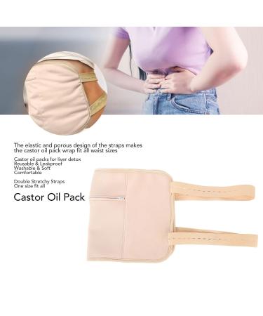 Shop Ergonomically Adjustable Castor Oil Pack - Reusable Soft Compress for Liver Health | Khaki - Buy Online on GoSupps.com