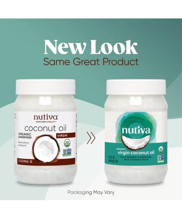 Nutiva Organic Cold-Pressed Virgin Coconut Oil 15 Fl Oz - USDA Organic, Non-GMO, Vegan, Keto & Whole30 Approved - Buy Online on GoSupps.com