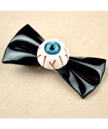 Lankater 2pcs Eyeball Hair Bow Clips - Solid Punk Hair Accessories for Girls | Perfect Gift in Black - Buy Online on GoSupps.com