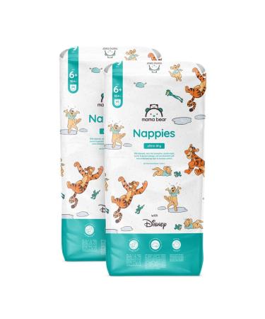 Amazon brand: Mama Bear Disney Ultra Dry diapers size 6+ (16+ kg) - monthly box white 132 pieces (2 packs with 66) size 6+ (16+ kg) monthly box