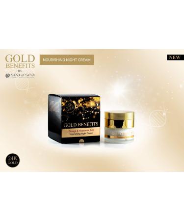 Nourishing Night Cream with Gold | 24k Dead Sea Minerals for Youthful Glow & Wrinkle Reduction - Buy Online on GoSupps.com