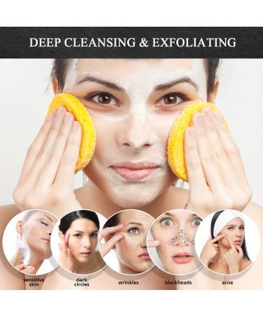 100% Natural Compressed Cellulose Facial Sponges - Reusable Bigger / Thicker Spa Pads for Face Deep Cleansing and Exfoliation - 20Pcs - Buy Online on GoSupps.com
