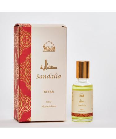 Dukhni Sandalia Attar Oil Arab perfume oils for men and women | 30ml Pure roll on perfume, sandal, sandalwood oil fragrance | Eid, Ramadan Hampers & Gifts, Vegan Islamic Scents