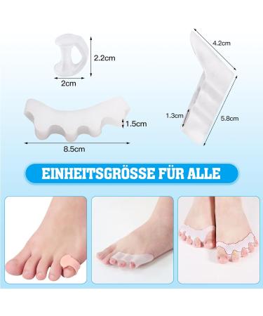 Zocone Toe Extensor - 16 Pcs Gel Toe Separator & Silicone Spreader for Overlapping Toes & Bunion Relief - Buy Online on GoSupps.com