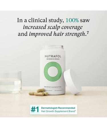 Nutrafol Women's Vegan Hair Growth Supplements - Plant-Based, Clinically Tested for Thicker Hair, Dermatologist Recommended - 1 Month Supply - Buy Online on GoSupps.com