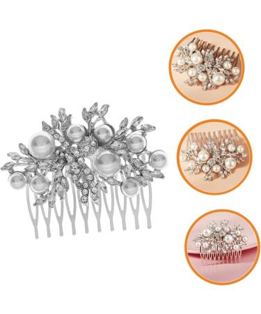 NUSITOU Bridal Comb Bridal Hair Comb Bridesmaid Hair Comb Rhinestone Hair Comb Bride Pearls Hair Comb Wedding Hair Comb Wedding Hair Accessory Bride Hair Comb - Buy Online on GoSupps.com
