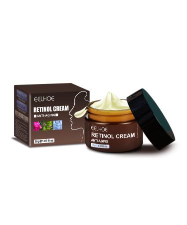 Retinol Anti Aging Wrinkle Removal Skin Firming Cream  EELHOE Retinol Cream Anti-Aging with Hyaluronic Acid and Vitamin C - 1.05 oz (1PC)