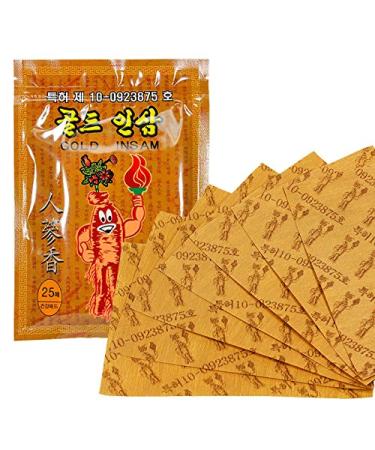 Gold Ginseng Hot Pack Pad Patch Sheet Tape Pain Relief 1PACK(25ea) / Health Pad/Korean Made (12Pack)