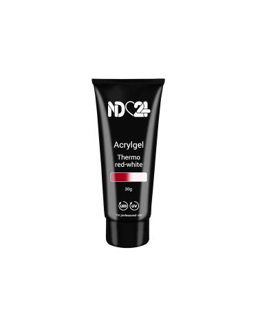 Buy ND24 NailDesign Acrylic Gel Effect Tube - Thermo Red-White 30g | International Shipping Available - Buy Online on GoSupps.com