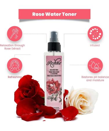 Reshma Beauty Rose Water Toner | Hydrating Mist for All Skin Types and Hair Types| Plant-Based Facial Toner |No Dye and Alcohol Free| for Daily Use and Cruelty Free (Pack of 12) - Buy Online on GoSupps.com