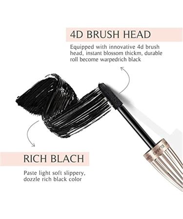 SDKJ My Amazing Lashes Mascara 4D Silk Fiber Long Volume Lash Mascara Black Waterproof Long and Dense Lash Mascara Plump and Enlarged Eyelashes Lasting All Day (1pc) - Buy Online on GoSupps.com