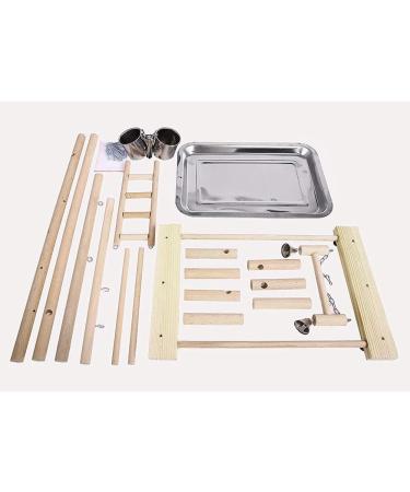 Parrots Playstand Bird Playground Wood Perch Gym Stand Playpen Ladder with Toys Exercise Playgym for Conure Lovebirds - Buy Online on GoSupps.com