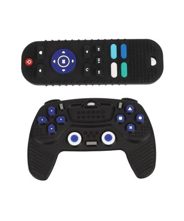 Two-Pack Silicone Baby Bite Toys - TV Remote Control & Sensory Rings for Hand-Eye Coordination - Colorful & Safe for Babies 6 Months+ - Buy Online on GoSupps.com