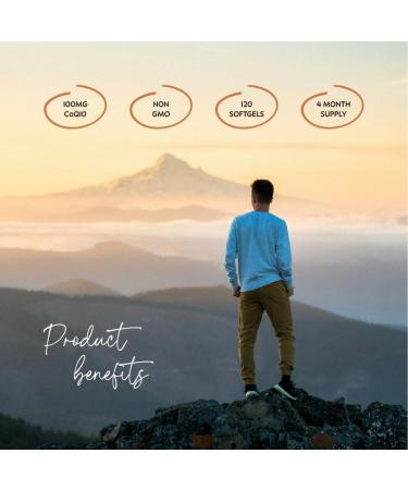 Earth's Splendor CoQ10 Supplement 120 Softgels 100mg Coenzyme Q10 Contain 4 Month Supply CoQ 10 - Buy Online on GoSupps.com