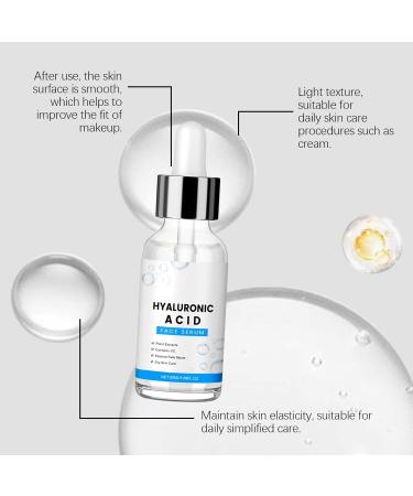  JASUBAI Hydrating Hyaluronic Acid Serum with Vitamin C Anti-Aging Plumping Brightening Face Serum for Men and Women Moisturising Anti-Wrinkle Suitable for Sensitive Dry and Dull Skin (4Pcs) - Buy Online on GoSupps.com