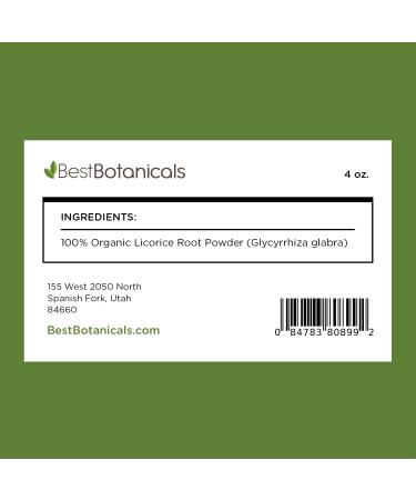 Best Botanicals Licorice Root Powder 4 oz. (Organic) 4 Ounce (Pack of 1) - Buy Online on GoSupps.com