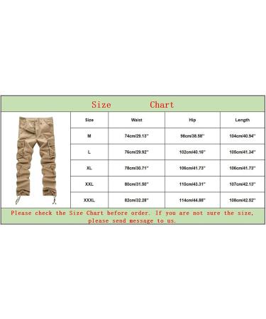 Ronony Men's Cargo Pants - Loose Fit Outdoor Hiking & Trekking Sweatpants | 3XL Khaki - Buy Online on GoSupps.com