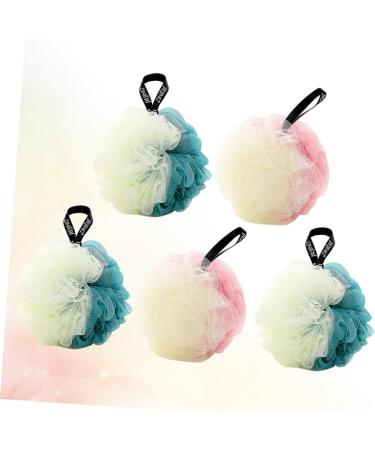 5pcs Healeved Bath Scrubber Sponges - Kid-Friendly Shower Foam & Mesh Bath Balls | Korean Body Wash Accessories - Buy Online on GoSupps.com