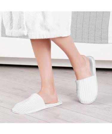 SATINIOR 18 Pairs Disposable Closed Toe Unisex Slippers - Soft Coral Fleece for Hotel, Travel, Nail Salon - Multicolor, Size 2.5-3 - Buy Online on GoSupps.com