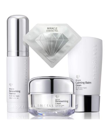 RENECELL Rene Cell Miracle Diamond Peel Program Set - Dia Peel Pouch + Renewming Essence + Renewming Cream + Calming Balm Cream