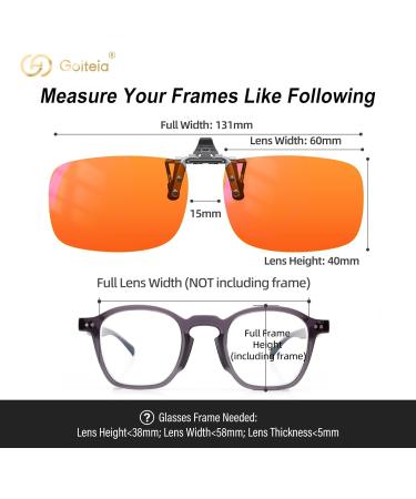 Goiteia Nightfall Orange Clip On Glasses | Blue Light Blocking for Better Sleep | Anti Eye Strain for Computer and Gaming | Flip Up Design - Buy Online on GoSupps.com
