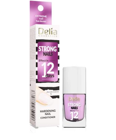 Delia Cosmetics - Nail Conditioner - Extreme Hardener - Nourishing Hardening Strenghtening - Smooth & Shiny Nails - Express 12 Days Result - 11ml Strong Nails