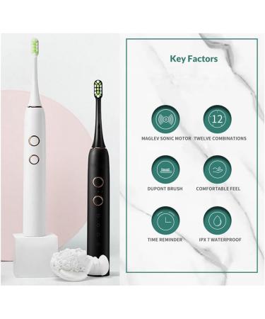 Sonic Electric Toothbrush - IPX7 Waterproof 4 Brush Heads 4 Modes 3 Intensity Levels 2-Minute Timer - Perfect for Adults - Buy Online on GoSupps.com