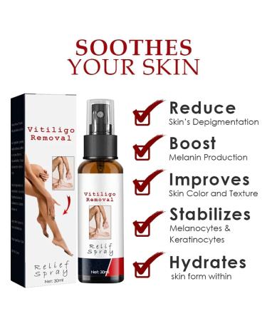 Vitiligo Removal Relief Spray - Skin Repair & Care Treatment for White Spots (3Pcs) - Buy Online on GoSupps.com
