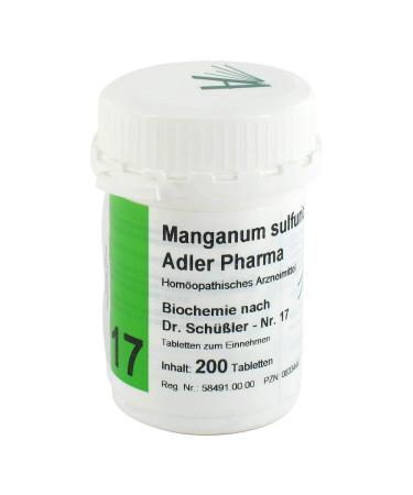 Biochemistry Adler 17 Manganum Sulfuricum D 12 Tablets