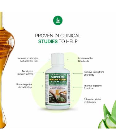 Deca Aloe Father Zago s Supreme Immune Health Formula Aloe Arborescens Juice with Raw Unpasteurized Honey Immune System Support 16 oz Bottles Pack of 4 - Buy Online on GoSupps.com