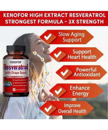 Resveratrol 1500 mg (120 capsules) Antioxidant for heart and anti-aging - Buy Online on GoSupps.com
