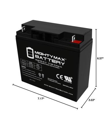 Mighty Max Battery ML18-12 - 12V 18AH for Go-Go Travel Mobility Elite Traveller SC53HD & SC54HD - International Shipping Available - Buy Online on GoSupps.com