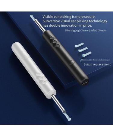 Ear Wax Removal Tool Ear Cleaner with 3 Ear Cleaning Kits Black White Black - Buy Online on GoSupps.com