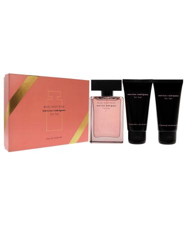 Narciso Rodriguez Musc Noir Rose 3 Pc Gift Set - EDP Spray, Body Lotion, Shower Gel - Buy Online on GoSupps.com