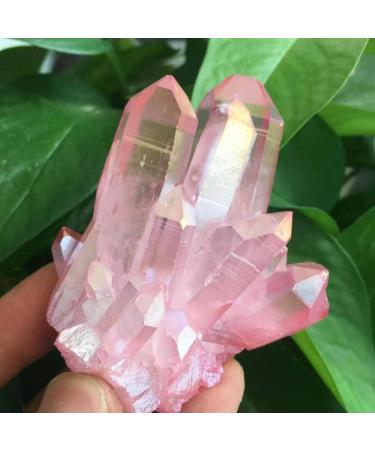 Natural Crystal Rough Natural Crystal Clusters with Pink Plated Titanium Coating heal 90-100g Stone Mineral Specimen - Buy Online on GoSupps.com