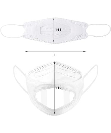 Adult Transparent Lips Solid Disposable Face_Masks 3Ply Earloop Disposable Dust Face Cover Outdoor Face Covering White As shown - Buy Online on GoSupps.com