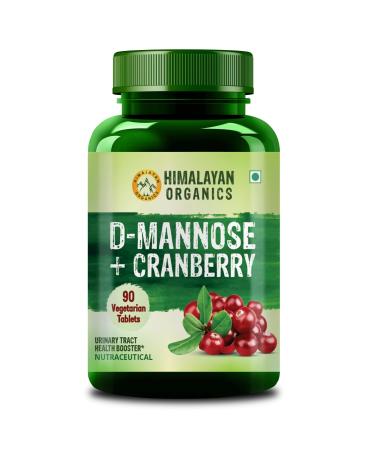 Organics D-MANNOSE + Cranberry Antioxidant Rich Supplement for Kidney Health | Useful for Bladder Infections & UTI | for Mens and Womens- 90 Tablets