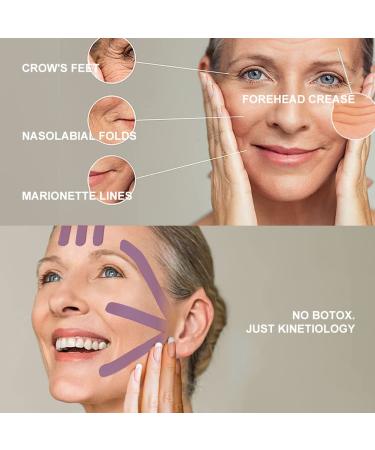 Face Lifting Tape - Myofascial Facial Tape for Wrinkles Anti-Wrinkle Patches Tightening Skin for Forehead and Smile Lines - 2.5 cm x 5 m Purple - Buy Online on GoSupps.com