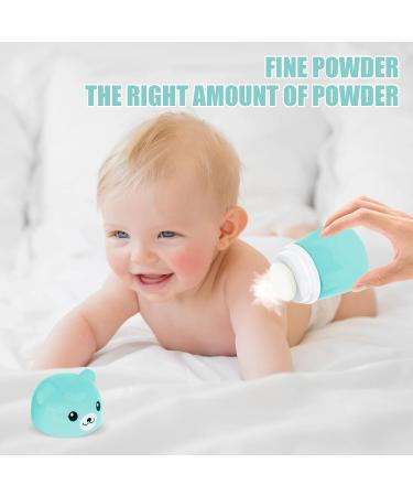 Bo te de Talc Poudre B b Portable avec Houpette R utilisable Distributeur de Talc Vide pour Voyage Bocal en Forme d'Ours de Poudre Corporelle pour Enfant et Femme (sans Poudree) (Bleu) - Buy Online on GoSupps.com