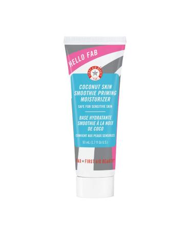 First Aid Beauty Hello FAB Coconut Skin Smoothie Priming Moisturizer, 2-in-1 Moisturizer and Makeup Primer  1.7 Oz. Regular Packaging